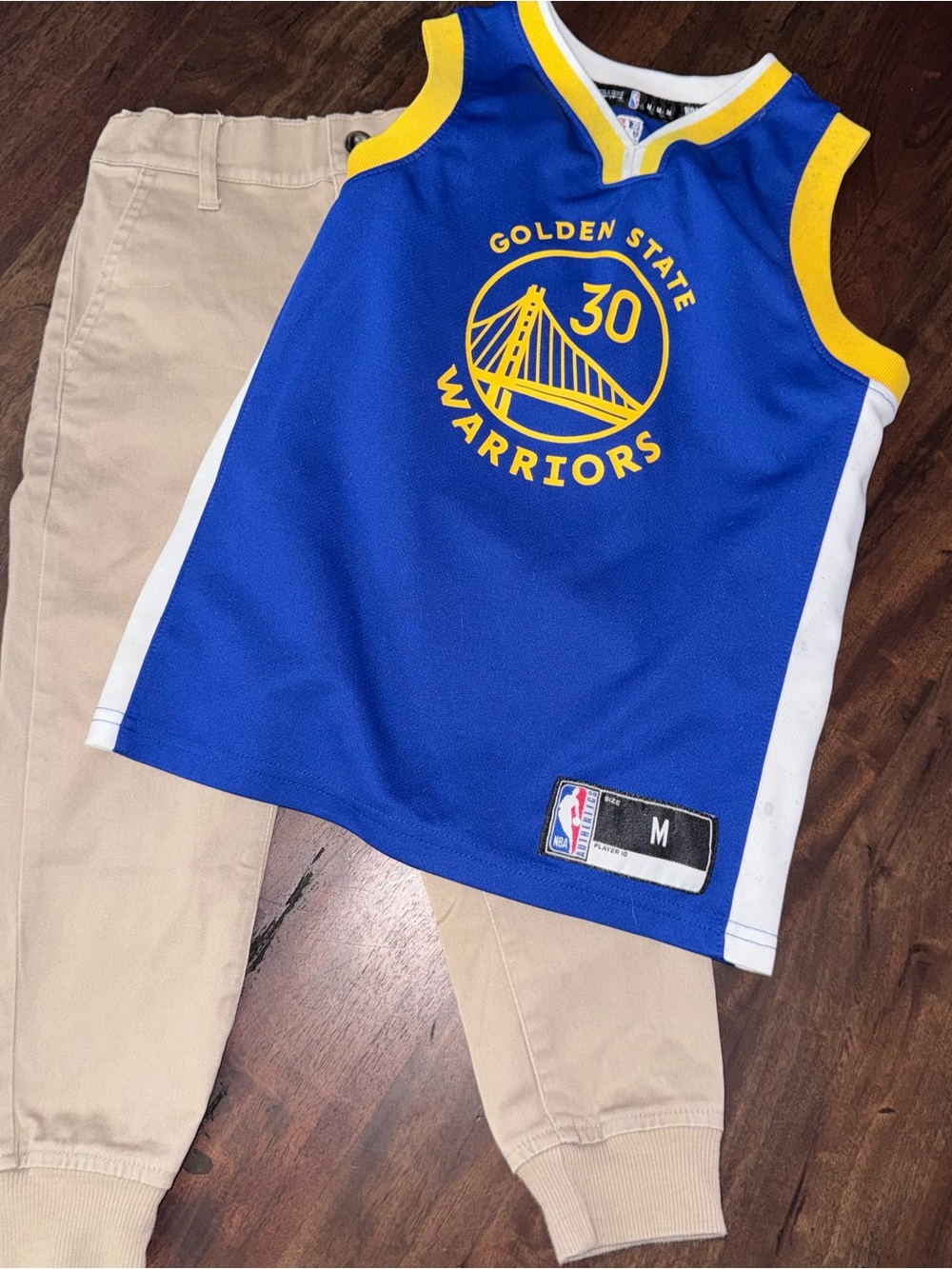 Golden State Warriors Curry Jersey - Janie and Jack Khaki pant size 5T